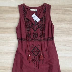 NWT Abercrombie & Fitch Maroon Dress with Beading